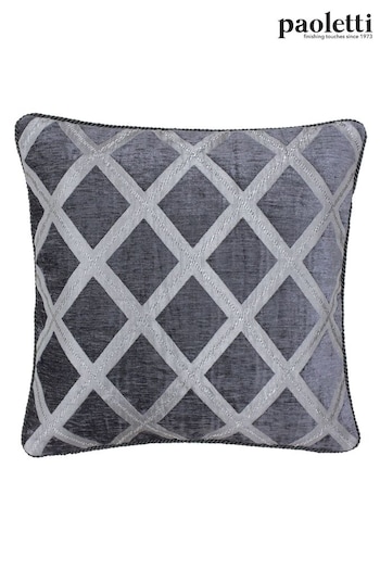 Riva Paoletti Graphite Grey Hermes Chenille Polyester Filled Cushion (M21461) | £17
