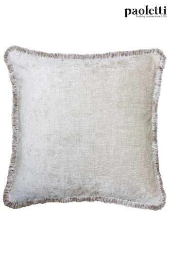 Riva Paoletti Natural Beige Astbury Chenille Polyester Filled Cushion (M21508) | £17
