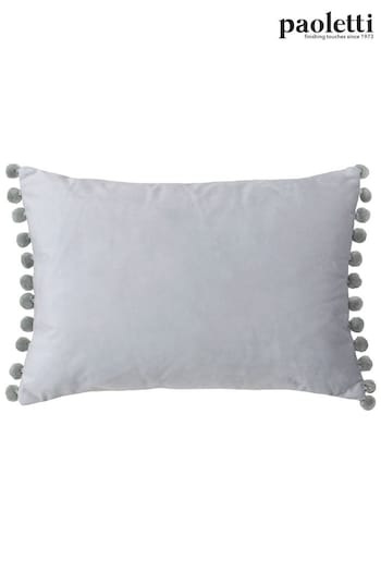 Riva Paoletti Dove Grey/Silver Fiesta Velvet Polyester Filled Cushion (M21527) | £17