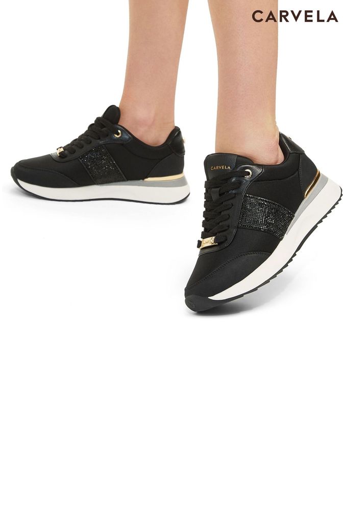 Buy Women s Carvela Black Trainers Online Next UK