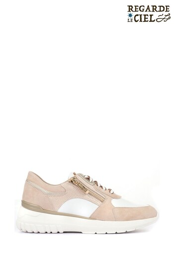 Regarde Le Ciel Natural Kayla-08 Leather Chunky Trainers (M22439) | £99