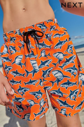 Orange Shark Swim with Shorts (3-16yrs) (M22742) | £9 - £15