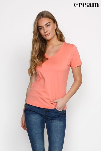 Super Pink Naia V-Neck T-Shirt (M23297) | £20