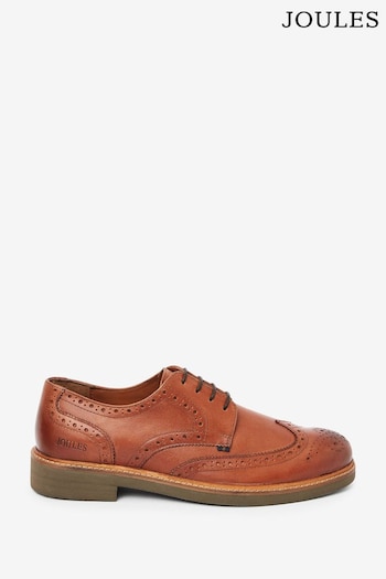 Joules Tan Brown Leather Brogues (M23372) | £69