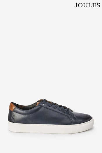 Joules Navy Blue Leather Trainers (M23377) | £69