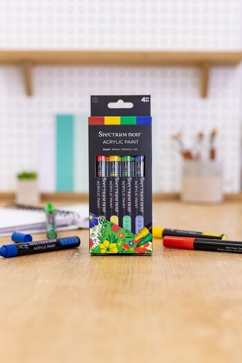 Spectrum Noir Set of 4 Yellow Water-Soluable Brights Acrylic Paint Marker Pens (M23888) | £10