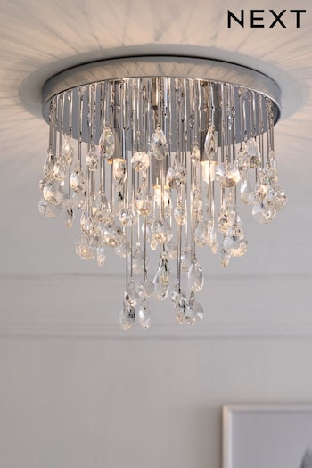 Chrome Izzie 4 Light Flush Ceiling Light (M26852) | £70