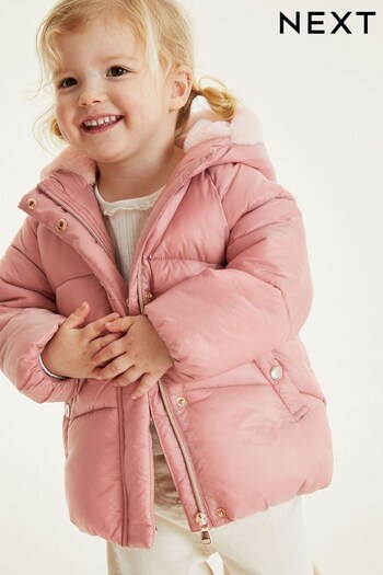 Pink Shower Resistant Padded Coat (3mths-7yrs) (M27757) | £26 - £30