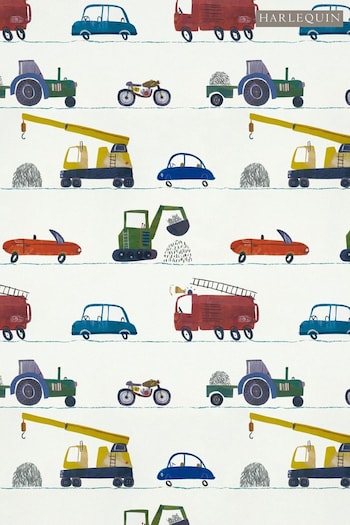 Harlequin Blue Just Keep Trucking Wallpaper Children's Wallpaper (M27814) | £39