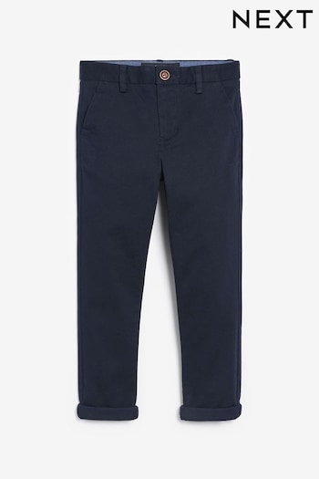 Navy Blue Skinny Fit Stretch Chino Abelise Trousers (3-17yrs) (M28255) | £11 - £16