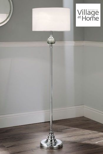 Village At Home Silver Layla Floor Lamp (M29715) | £205