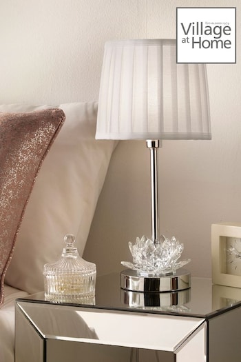 Village At Home Silver Florence Table Lamp (M29719) | £101