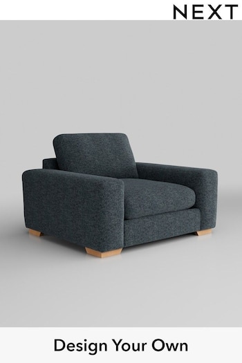 Chunky Chenille/Dark Navy Houghton Deep Relaxed Sit (M29897) | £499 - £3,199