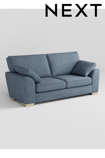 Fine Chenille Easy Clean/Light Blue Stamford Firmer Sit (M30767) | £499 - £3,175