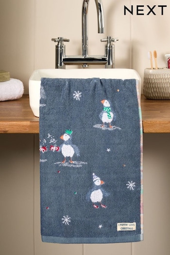 Blue Puffin Christmas 100% Cotton Towels (M31143) | £9 - £18