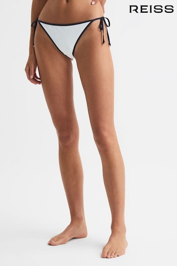Reiss White/Navy Rutha Self Tie Bikini Bottoms (M31171) | £48