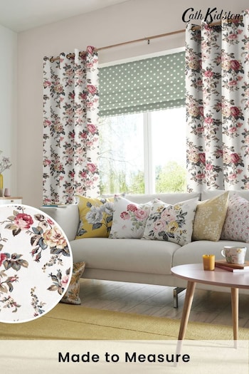 Cath Kidston Cream Garden Rose Made To Measure Curtains (M32033) | £91