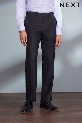 Black Signature 100% Wool Trousers Comme With Motion Flex Waistband (M32922) | £59