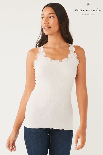 Rosemunde Silk Blend Top with Lace Detail (M32960) | £49