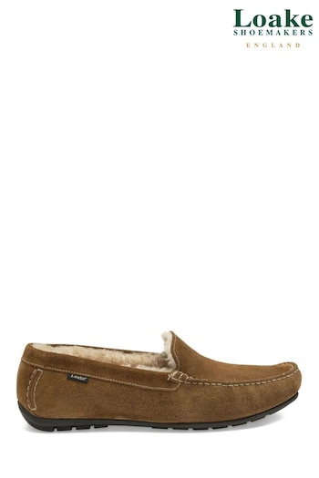 Loake Suede Shearling Lined Apron Slippers (M33090) | £105
