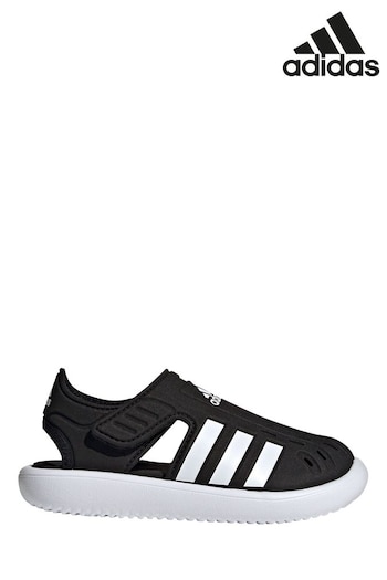 adidas stripe Black Adilette Junior Sandals (M33392) | £28