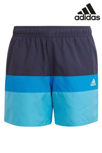 adidas Blue Junior Colorblock Swim Shorts (M33436) | £22