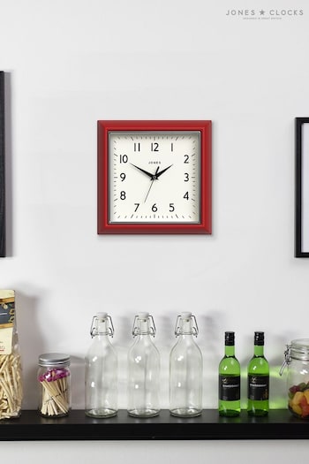 Jones Clocks Red Mustard Wall Clock (M33977) | £30