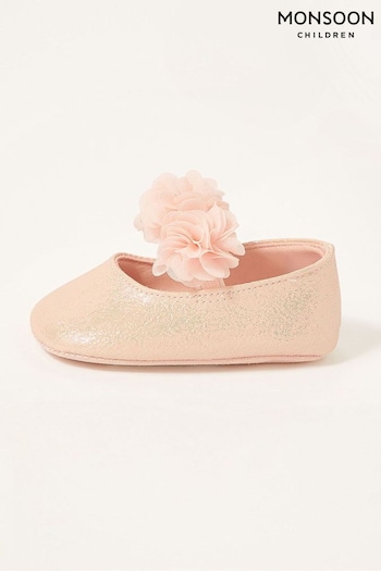 Monsoon Pink Textured Corsage Booties (M34172) | £13