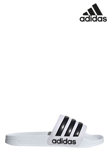 adidas White Adilette Shower Slides (M34743) | £23