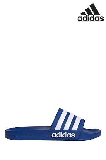 adidas Blue Adilette Shower Sliders (M34750) | £25