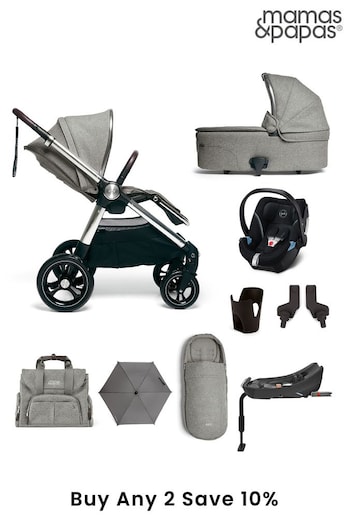 Mamas & Papas Woven Grey Ocarro Pushchair 9 Piece Bundle in Woven Grey (M35272) | £969