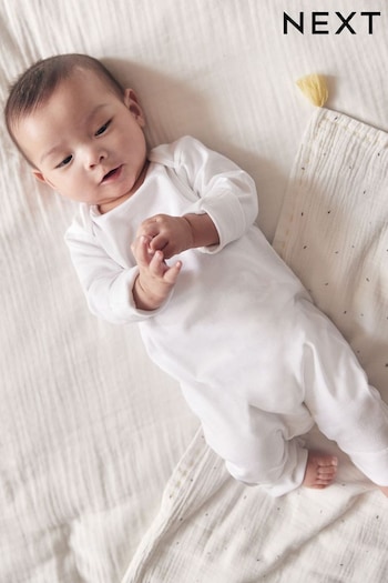 White Kind To Skin Baby Footless Sleepsuit (0-2yrs) (M35395) | £9 - £10