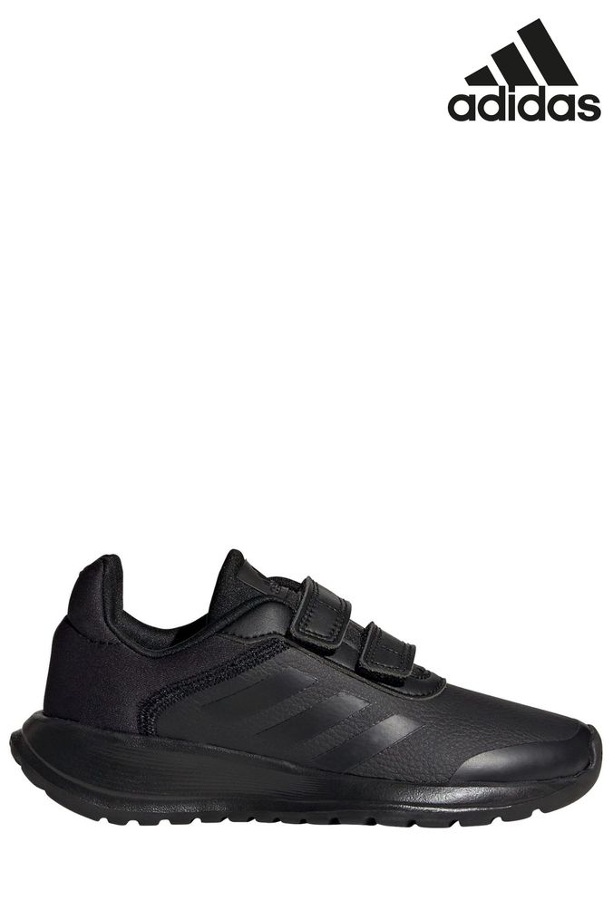 adidas software Black Tensaur Run Youth & Junior Lace and Strap Trainers (M36503) | £28