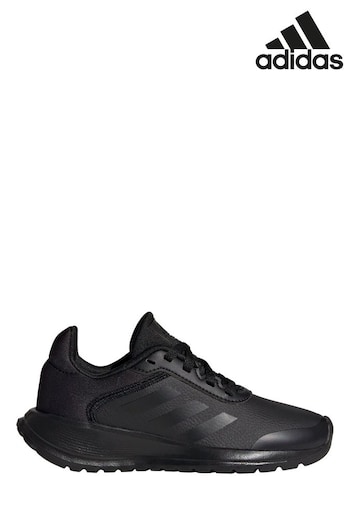 adidas Black Youth & Junior Tensaur Run Lace Trainers (M36515) | £30
