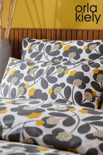 Orla Kiely Set of 2 Dandelion Yellow Japonica Pillowcases (M36706) | £22