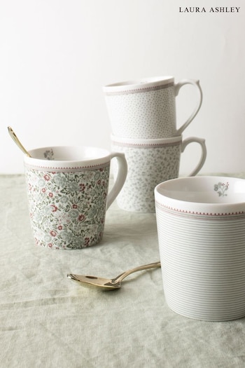 Laura Ashley Set of 4 Green Tea Collectables Set of 4 Mugs (M36963) | £48