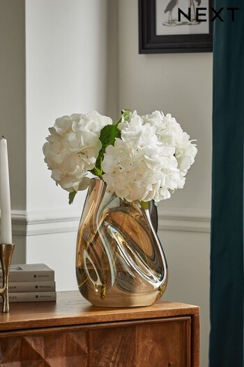 Bronze Irregular Lustre Glass Flower Vase (M37045) | £28