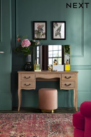 Natural Madeline Mango Wood Console Dressing Table (M37193) | £575