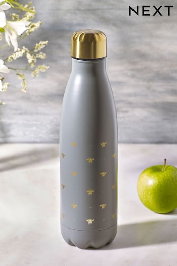 Grey Bee Print Water Bottle (M37390) | £10