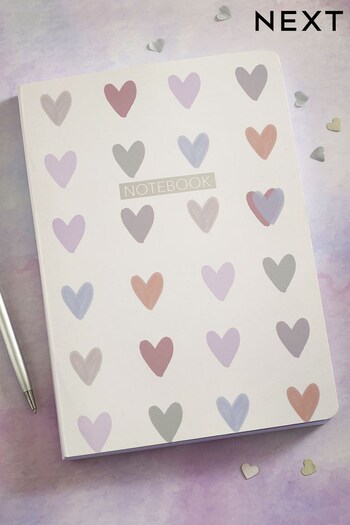 Pastel Hearts A5 Notebook (M37407) | £5
