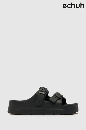 Schuh Black Tiara Flatform EVA Footbed Shoes (M37620) | £20