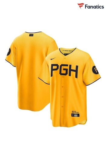 Fanatics Yellow MLB Pittsburgh Pirates Official Replica City Connect Jersey (M37647) | £110
