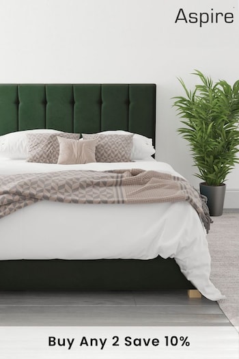 Aspire Furniture Green Hepburn Ottoman Bed (M37842) | £480 - £775