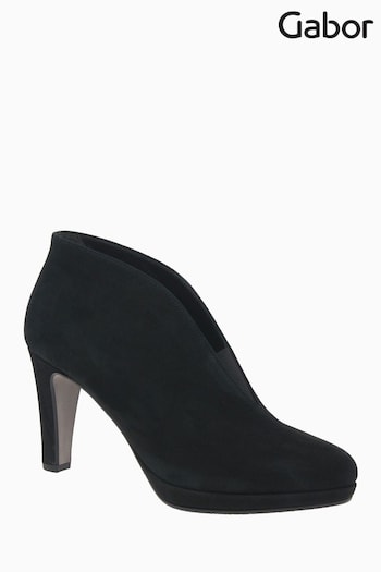 Gabor Amien Black Suede Ankle Shoes (M37942) | £100