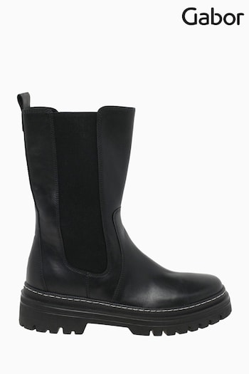 Gabor Black Gaby Leather Chelsea Boots (M37986) | £125