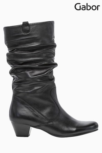 Gabor Black Rachel Calf Leather Boots (M37995) | £140