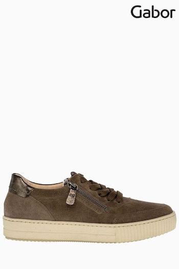 Gabor Brown Trumbo Tartufo Suede Casual Shoes (M38010) | £100