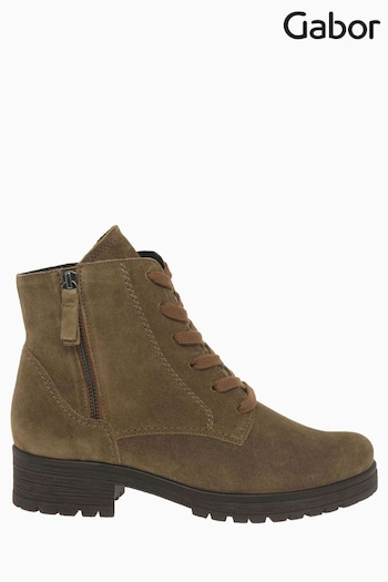 Gabor Brown Zane Farro Suede Ankle Boots Shock (M38017) | £100