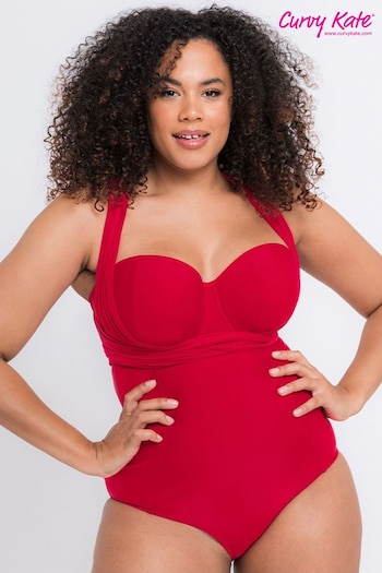 Curvy Kate Red Wrapsody Bandeau Swimsuit (M38344) | £64