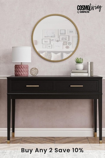 CosmoLiving Black Westerleigh 2 Drawer Console Table (M39518) | £290